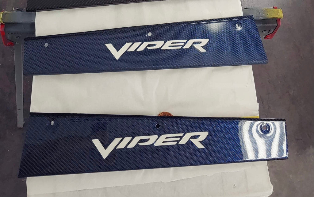 2003-2010 Gen III/IV Viper Carbon Fiber Sill Plates Reflections Custom Weave