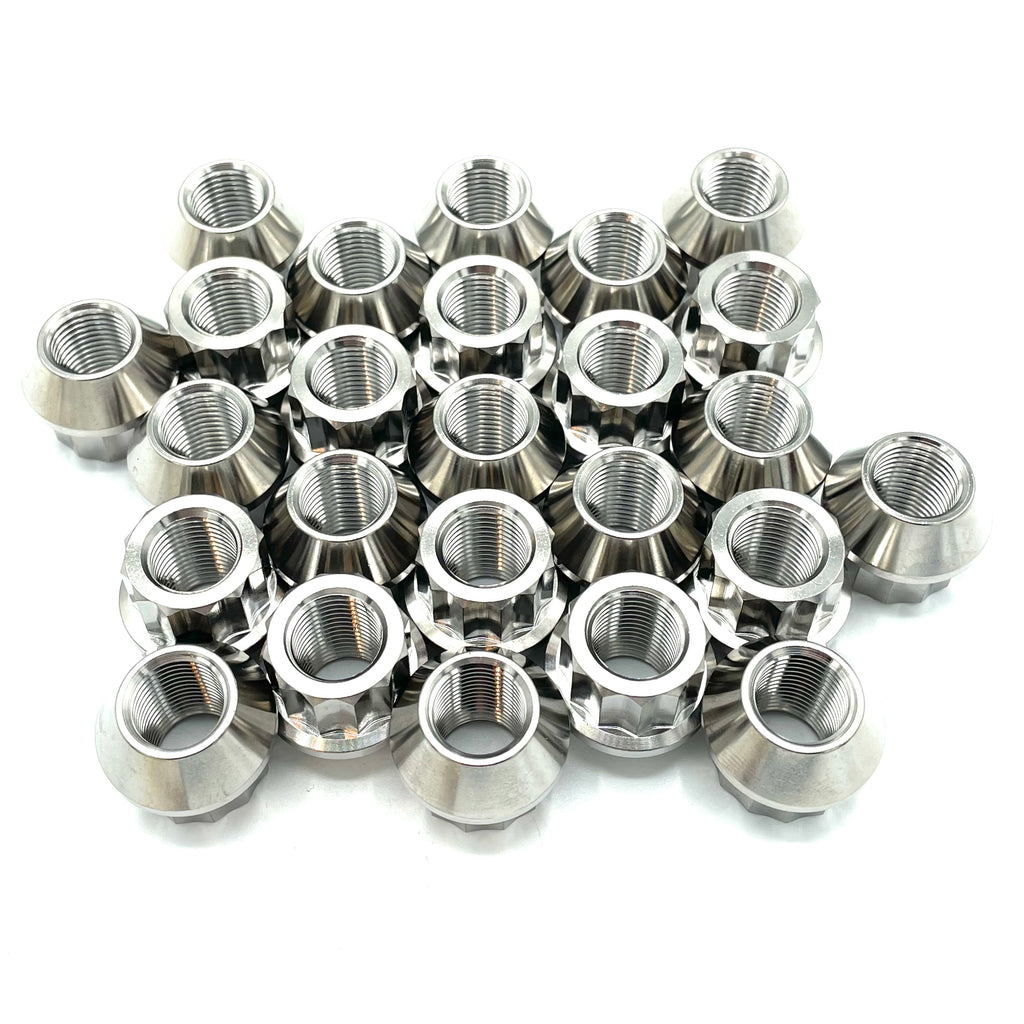 24 Chrome Open End Acorn Lug Nuts - 1/2-20 Thread For Dodge Viper, Dakota, Durango