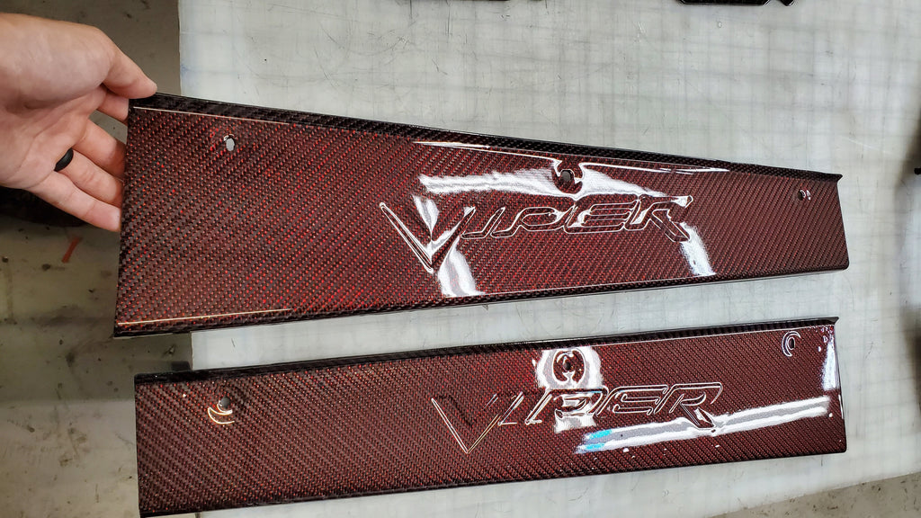 2003-2010 Gen III/IV Viper Carbon Fiber Sill Plates Reflections Custom Weave